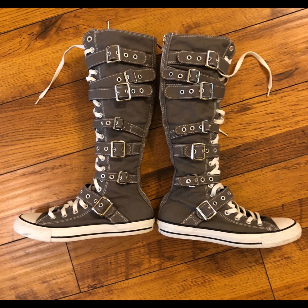 Converse Knee High Boots with Buckles sz 8.5 women